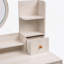 Table de coiffeuse + tabouret rembourré, miroir à DEL tactile, armoire de rangement grande capacité, 5 tiroirs, meubles de maquillage tendance, longueur réglable