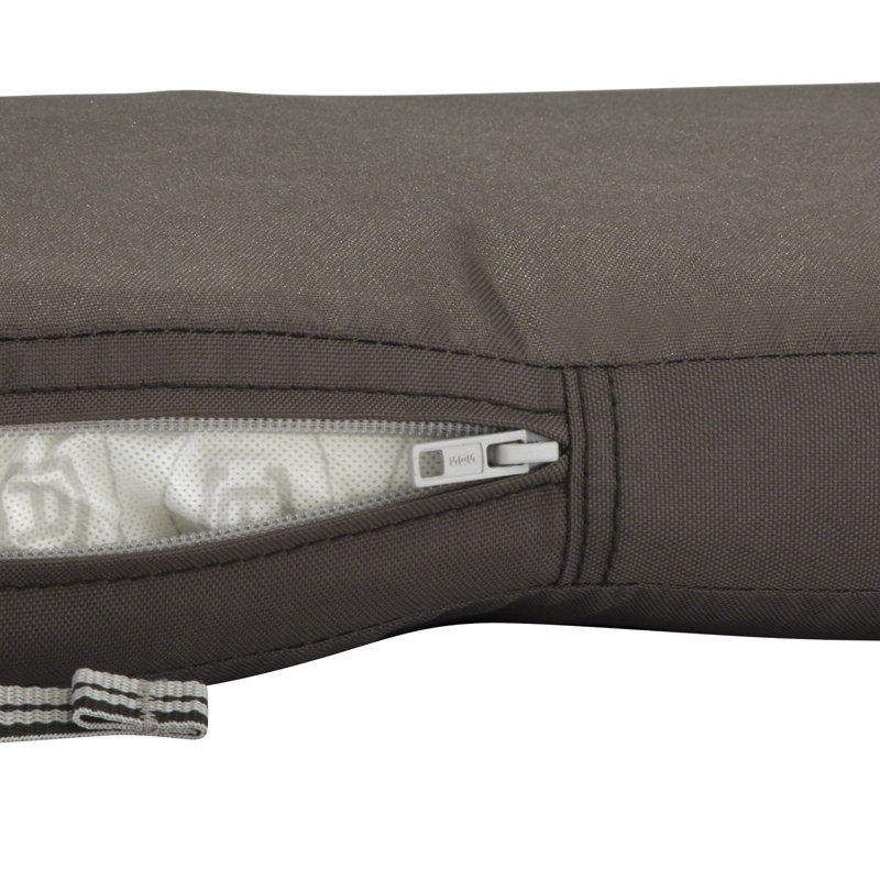 Jaylon Water-Resistant Patio Lounge Chair/Loveseat Cushion, Dark Taupe, 2" H x 18" W x 18" D