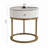 19.68"Marble Nightstand with Drawer