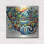 «California Abstract» par Rey Klimt, art mural en métal-460011224