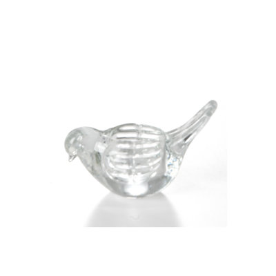 Porte-photophore en verre d’oiseau