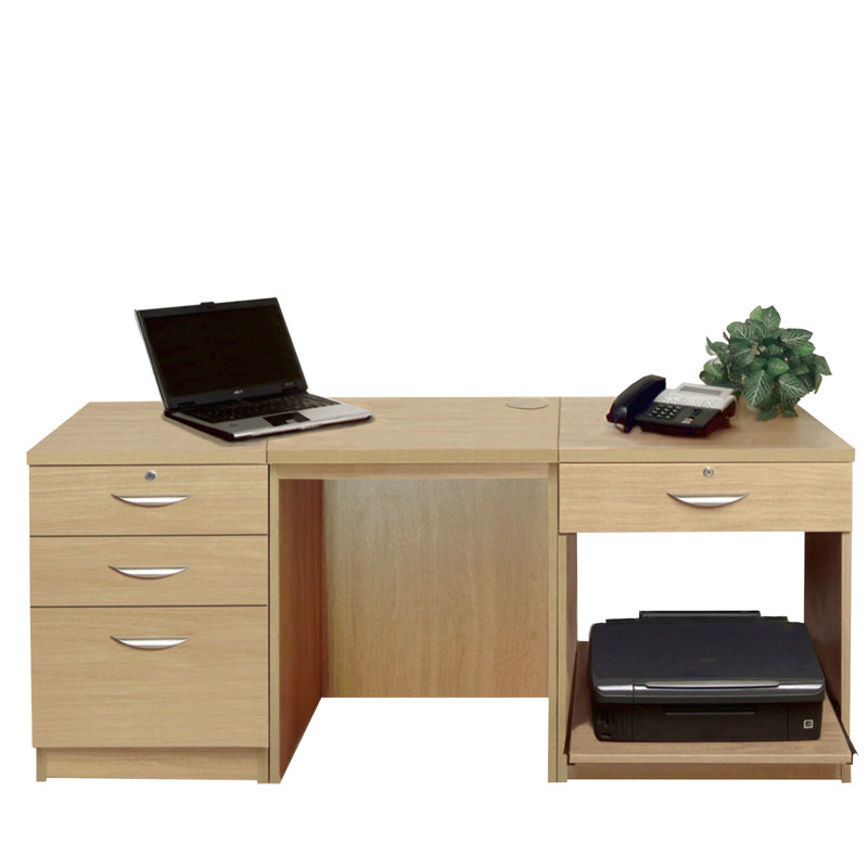 Walshaw Solid Wood Base Writing Desk, Classic Oak