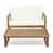 White Cushion/Teak Frame