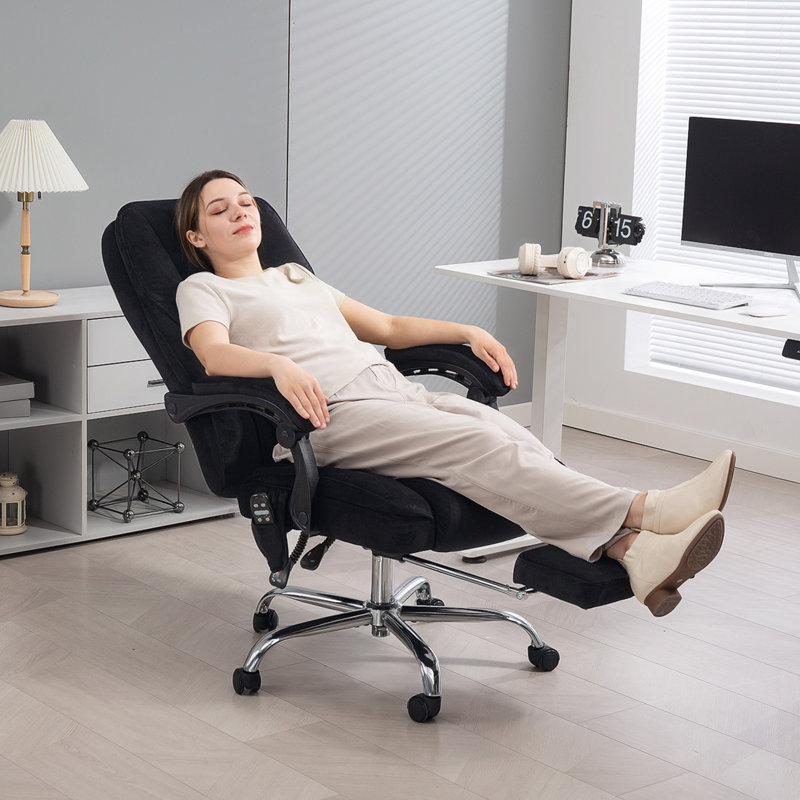 Velvet Office Chair, Black