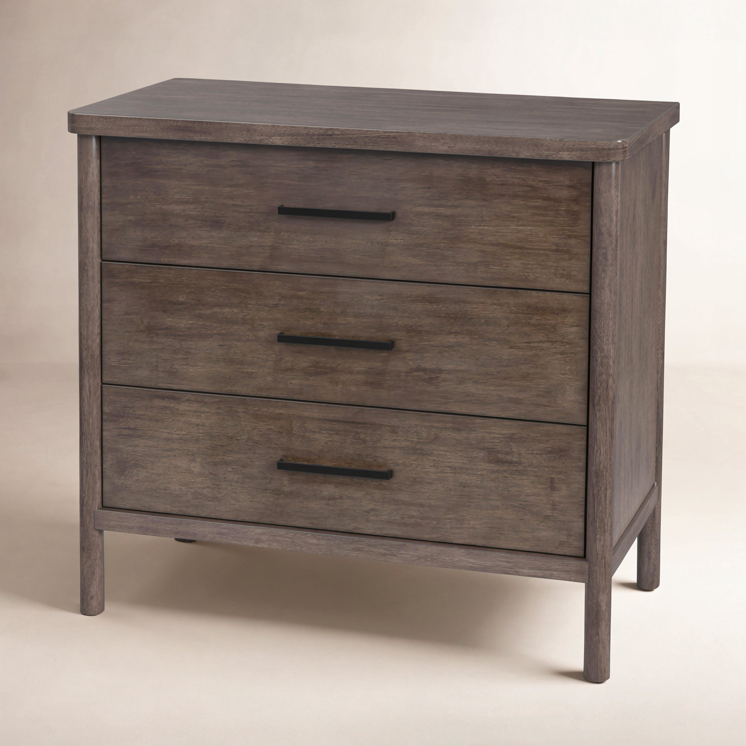 Hall 3-Drawer 34" Dresser, Dark Brown