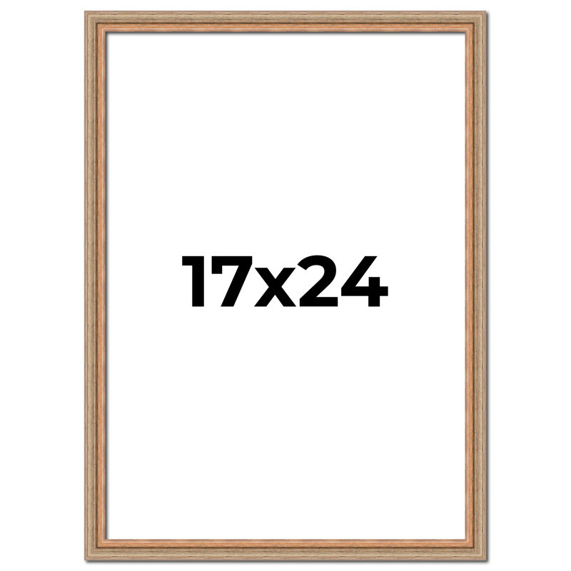 Javarious Beige Solid Wood Single Picture Frame, 17" W x 24" H