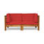 Ensemble de causeuse d'extérieur en bois d'acacia rouge 2 pièces Oana-129685473-129685474