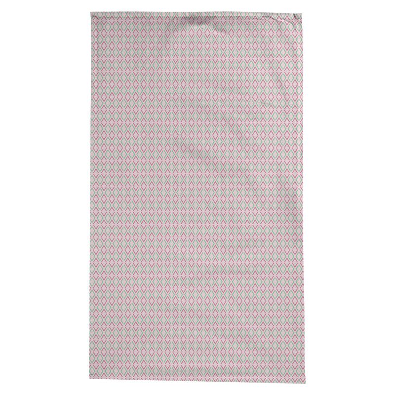 Nappe arrow losanges Leffel, Rose / sarcelle