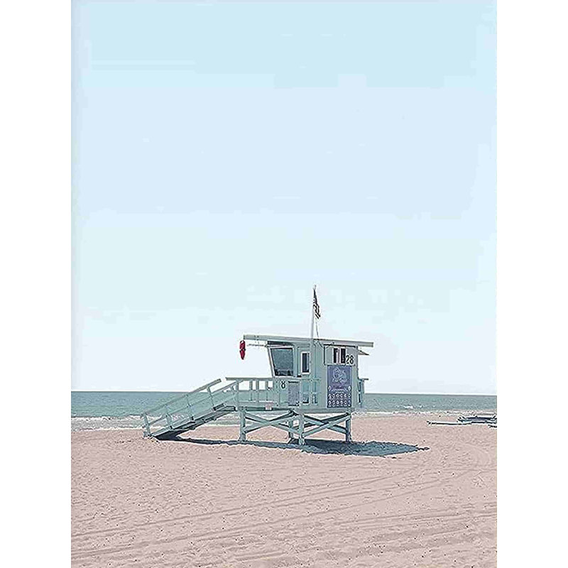 «Beedle Lookout House On Beach On», reproduction sur toile, H 16 po x l 12 po x P 1 po