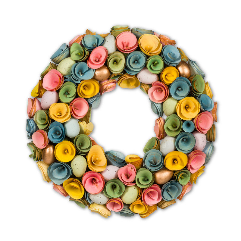 Couronne florale lumineuse 13 po