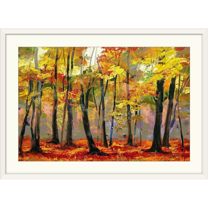 «Tapis Rouge» par Aniesa, reproduction d'art, H 20 po x l 26 po x P 1 po, Cadre blanc