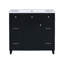Ensemble de meuble-lavabo 36 po avec évier simple, meuble-lavabo simple avec porte à fermeture douce et 3 tiroirs