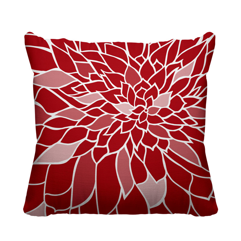 Coussin Raina, L 19 po x H 19 po, Rouge