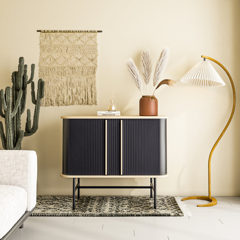 Makhai 100cm Wide Sideboard, Natural/Black