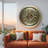 THE GEARS CLOCK Wall Clock with Real Moving Gears IR-LI_ 32 in Round "CORK" BRASS-ANTIQUE
