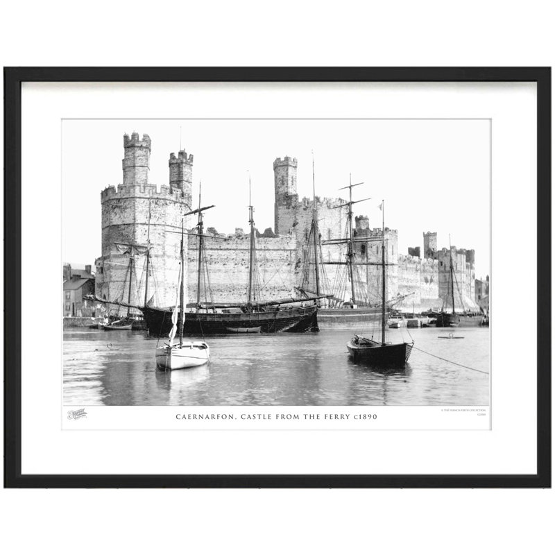 Caernarfon, Castle From The Ferry C1890 - Single Picture Frame Print, 60cm H x 80cm W x 2.3cm D