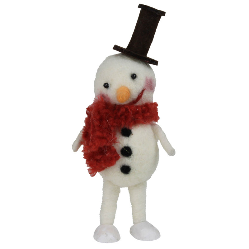 Bonhomme de neige avec foulard rouge