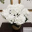 Hortensia buisson de 20 pouces de hauteur avec 7 têtes de vadrouille blanches, buisson réaliste, faux floral pour les arrangements de vase et la décoration intérieure-637388970
