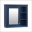 Armoire de rangement murale avec miroir, 3 tablettes ouvertes, design moderne pour une organisation et un style améliorés