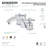 Kingston Brass Millennium Two-Handle 3-Hole Deck Mount Mini-Widespread Bathroom Faucet with Plastic Pop-Up-25314272