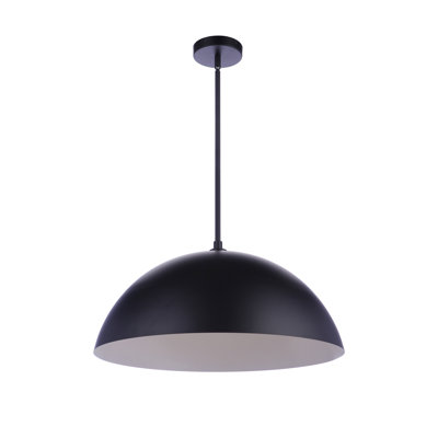 Luminaire suspendu en forme de dôme à 1 lumière DEL Sculptural