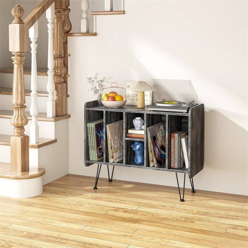 67.3cm H Media Shelves, Grey
