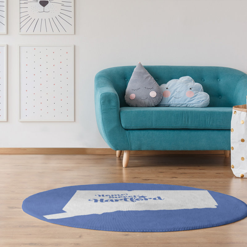 Tapis en poly-chenille hartford connecticut, Rond 5 pi
