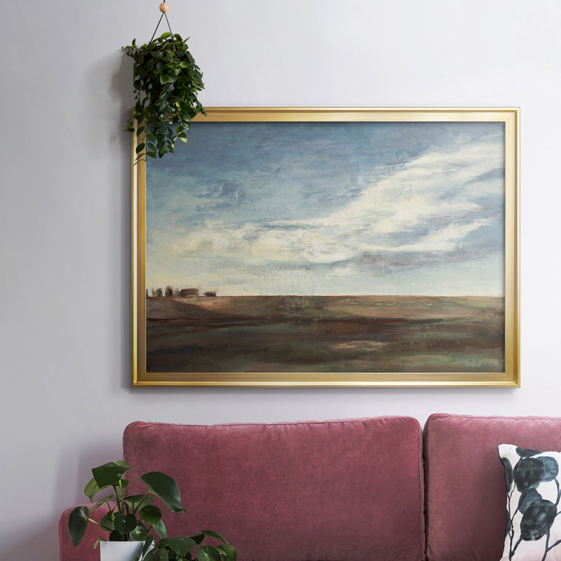 Toile tendue encadrée Coming Storm, Or, H 18 po x l 26 po x P 1,5 po