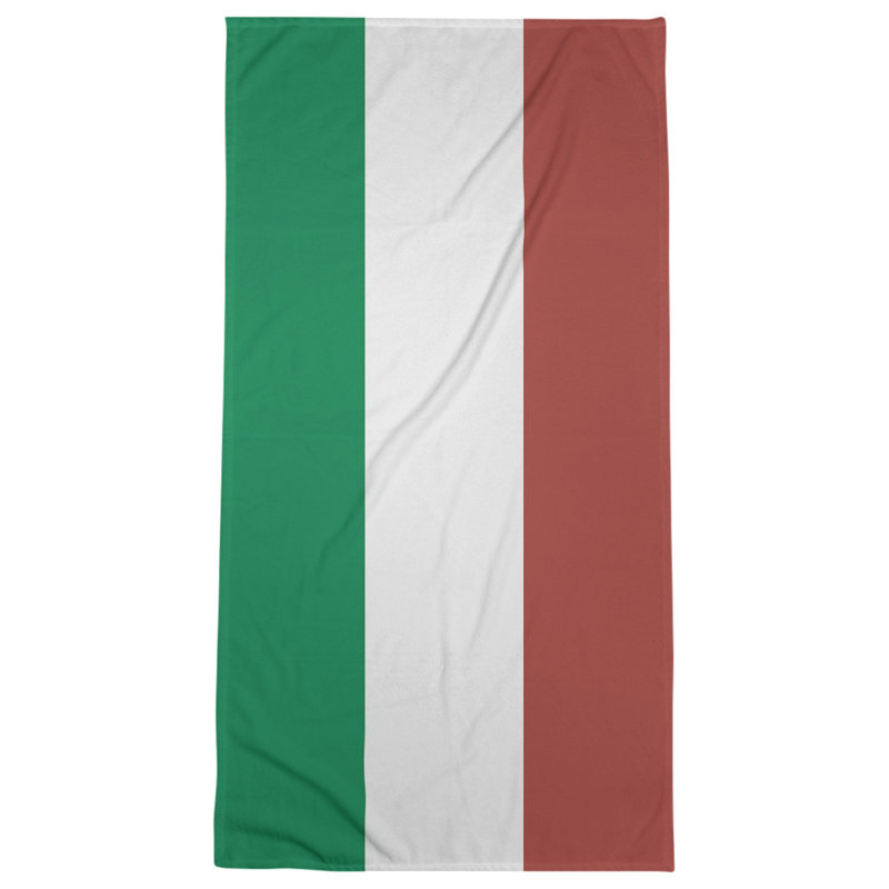 Cotton Blend Lightweight Bath Towel, Green/White/Gold