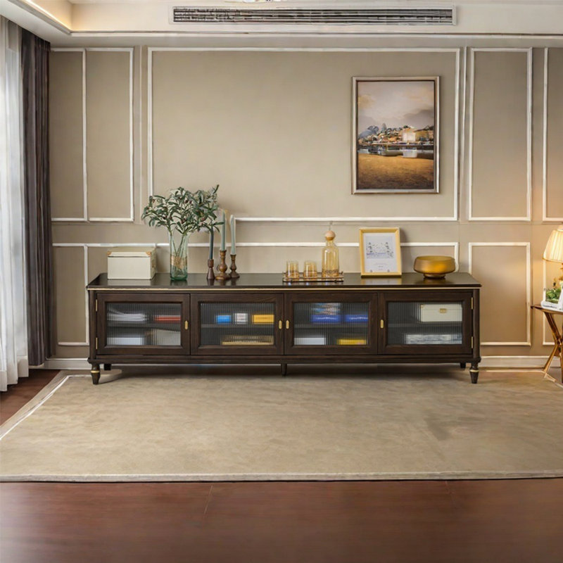 Meuble télé de luxe de style américain, 86.61"