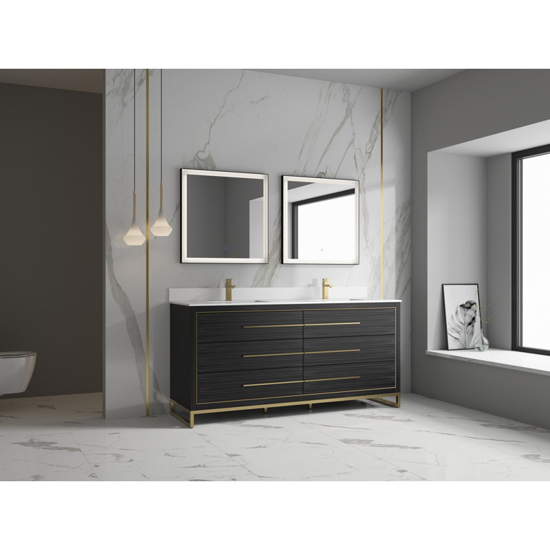 Ensemble de meuble-lavabo double 72 po Emilis