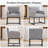 18.9" H Upholstered Armchairs with Metal Base-187942192