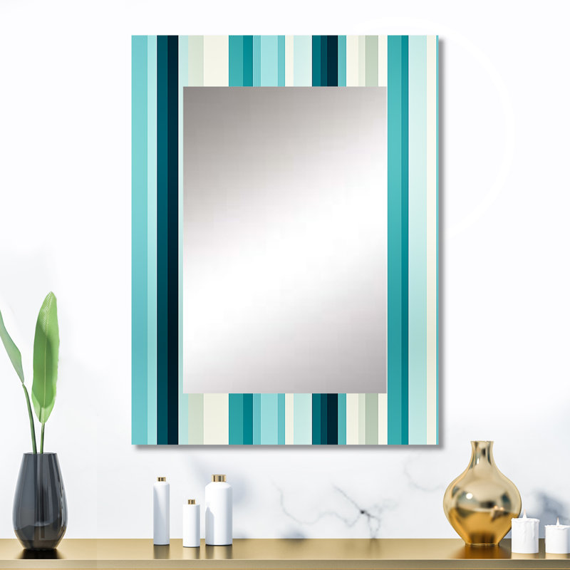 Zen Tre Zen Tranquility Striped Pattern - Miroir décoratif rayé, 32 po x 24 po