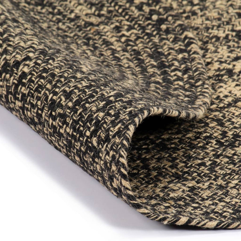 Round Bournon Solid Colour Hand Woven Shag Area Rug, Round 120cm