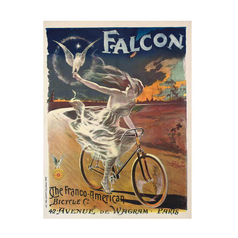 «Pal Falcon Bicyclcles», art sur toile C.1894, H 24 po x l 18 po