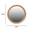 Miroir mural rond en bois