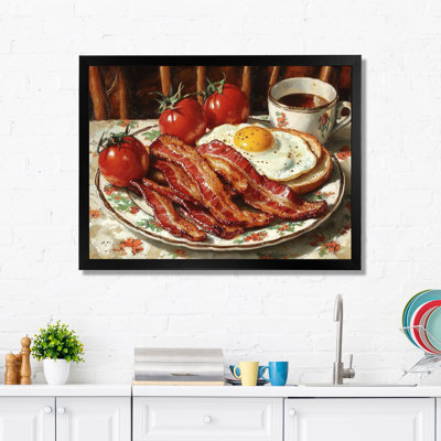 1950 s, petit déjeuner américain rétro - art mural petit déjeuner