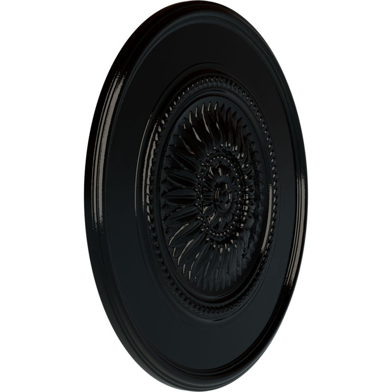 Médaillon Endurathane Wigan pour plafond, DO 29 3/4 po x P 1 1/2 po, Perle noire