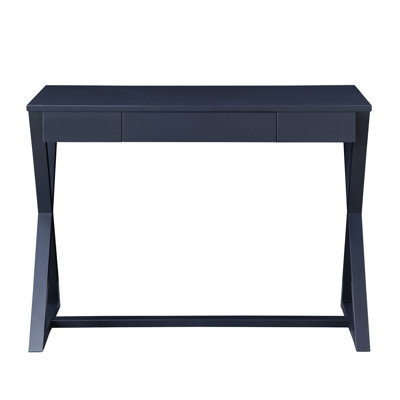 Charcoal Rectangular Console Table, 1 Drawer, Base, Wood Center Glide For A Stable And Functional Workplace Glide, English Comfortable Office