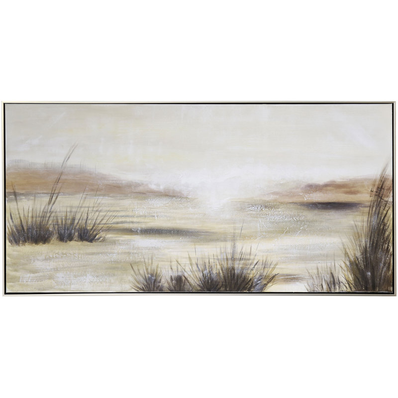Doux paysage - art mural sur toile encadré peint à la main