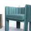 Chaise avec accoudoirs en velours Magline -1715830402
