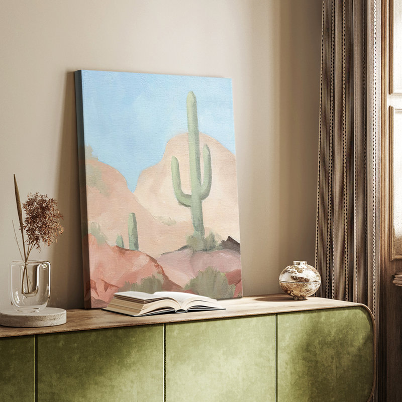 Ensoleillé Sunny Saguaro I - galerie Cavas, H 12 po x l 8 po