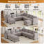 Canapé modulaire avec rangement 9 pièces-1791251199