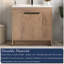 Meuble-lavabo sur pied 36 po avec lavabo en céramique blanche