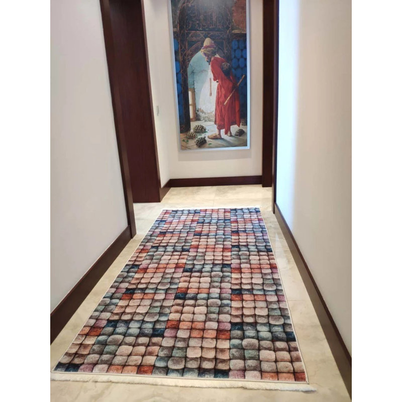 Tapis Matarranz avec envers antidérapant, Tapis de couloir 2 pi 7 po x 13 pi 1 po