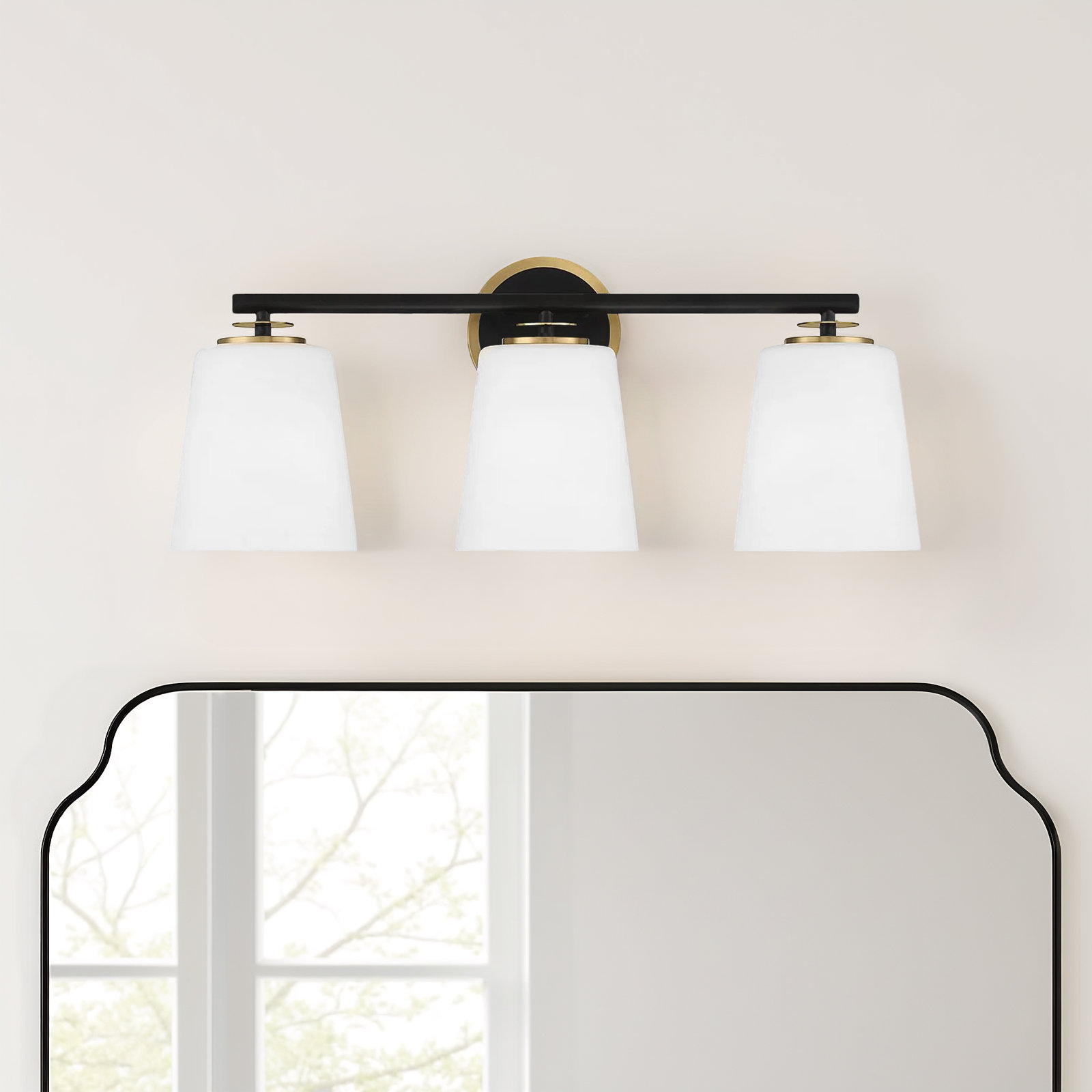 Argan 3 Light Frosted Dimmable Vanity Light