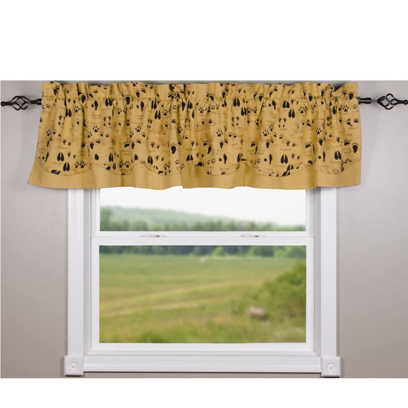 Jupe de fenêtre 72" à imprimé de pattes sur toile fairfield