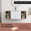 Ensemble de meuble-lavabo simple 48,14 po avec plateau Laprincia