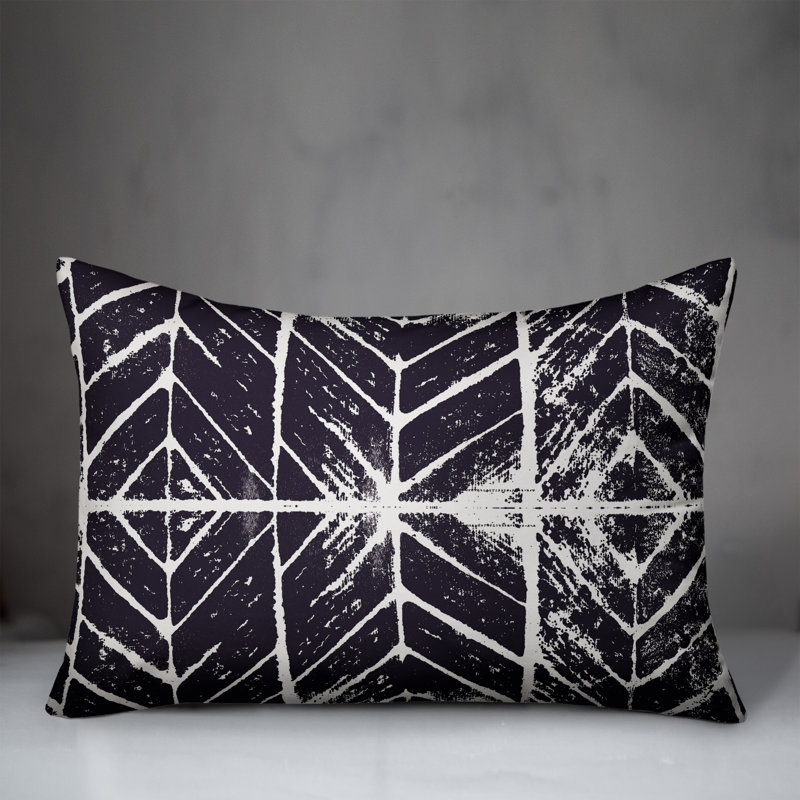  Coussin intérieur / extérieur géométrique, Bleu marine