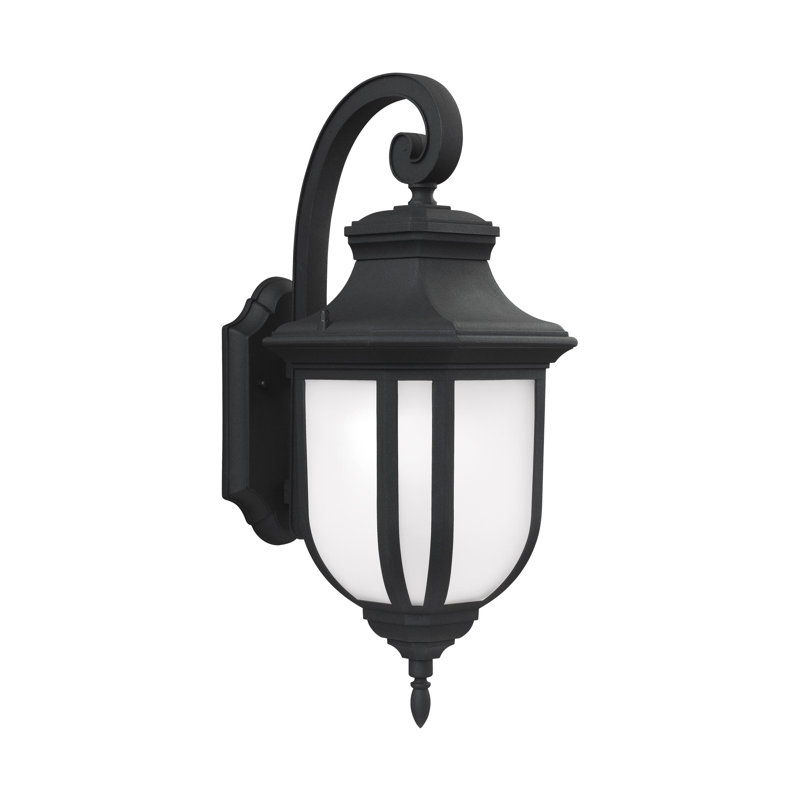 Lanterne murale d'extérieur Carterton, H 14,63 po x l 6,38 po x P 8,5 po, Noir, Oui